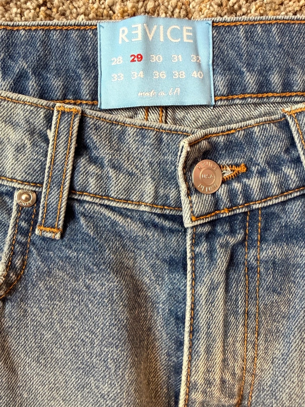 REVICE Denim The GraduateOut West 29 Patchwork Blue Jeans - NWT - Picture 5 of 8
